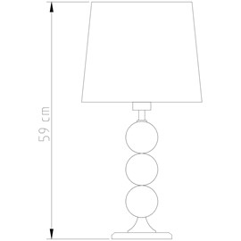 ABAJUR 3 BOLAS METAL Ø08X08X08CM BASE QUADRADA PINTURA AÇO/ALUMÍNIO | GOLDEN-ART M702PI