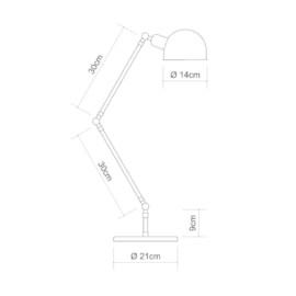 ABAJUR BABOO BRAÇO DE 30CM 2 ARTICULAÇÕES PINTURA AÇO/ALUMÍNIO | GOLDEN-ART M1060-30-207PI ABAJUR BABOO BRAÇO DE 30CM 2 ARTICULAÇÕES PINTURA AÇO/ALUMÍNIO | GOLDEN-ART M1060-30-207PI