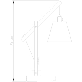 ABAJUR GRUA REGULÁVEL MADEIRA | GOLDEN-ART M660MD