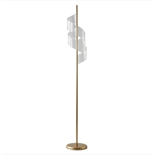 ABAJUR LED DE COLUNA RUBAN 12W 3000K DOURADO FOSCO | NORDECOR 2490