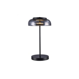 ABAJUR LED DISKO REDONDO 3000K 8W BIVOLT 42XØ23CM METAL E VIDRO PRETO E FUMÊ | BELLA ILUMINAÇÃO FO015S ABAJUR LED DISKO REDONDO 3000K 8W BIVOLT 42XØ23CM METAL E VIDRO PRETO E FUMÊ | BELLA ILUMINAÇÃO FO015S