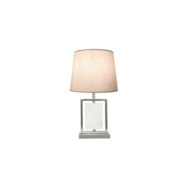 ABAJUR LITHOS SEM CÚPULA MÁRMORE E METAL BRANCO E NÍQUEL 1XE27 | BELLA ILUMINAÇÃO GL024WN ABAJUR LITHOS SEM CÚPULA MÁRMORE E METAL BRANCO E NÍQUEL 1XE27 | BELLA ILUMINAÇÃO GL024WN