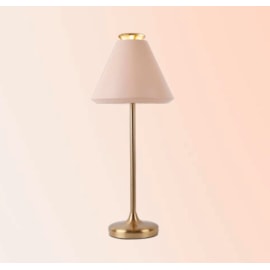 ABAJUR PICCOLO 1XE27 BOLINHA MAX 40W 23X58CM METAL PAPAYA E DOURADO | BELLA ILUMINAÇÃO PIC1AB01PY10