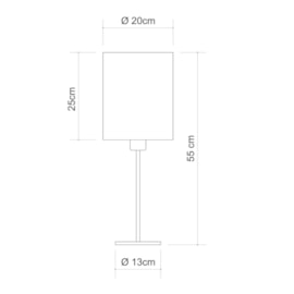 ABAJUR SLIM PALITO 32CM HASTE FIXA BASE REDONDA LATÃO | GOLDEN-ART M637LT