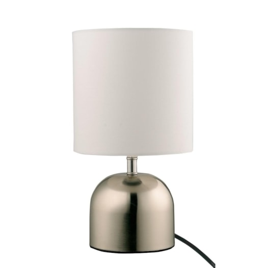 ABAJUR TACK Ø16X29CM 1XE27 METAL NÍQUEL E TECIDO BRANCO | STUDIOLUCE WHITE QAB1067-BR ABAJUR TACK Ø16X29CM 1XE27 METAL NÍQUEL E TECIDO BRANCO | STUDIOLUCE WHITE QAB1067-BR