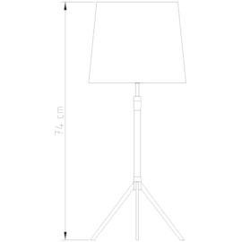 ABAJUR TRIPÉ TELESCÓPICA PINTURA AÇO/ALUMÍNIO | GOLDEN-ART M951PI