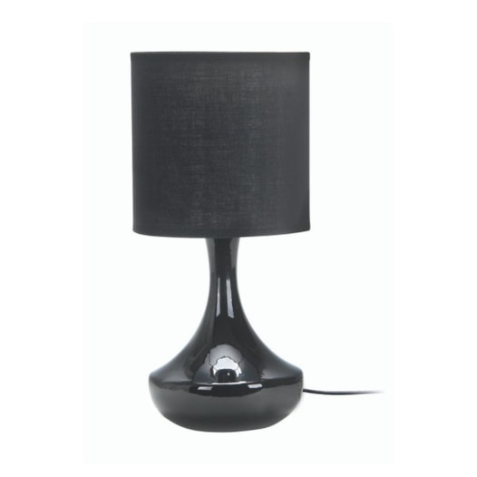 ABAJUR VERONA 33XØ16CM 1XE27 CERÂMICA E TECIDO PRETO | STUDIOLUCE WHITE QAB916-PT ABAJUR VERONA 33XØ16CM 1XE27 CERÂMICA E TECIDO PRETO | STUDIOLUCE WHITE QAB916-PT