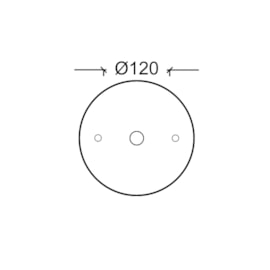 ACESSÓRIO CANOPLA Ø12CM ALUMÍNIO BRANCO | SKYLIGHT SKY-1300BR ACESSÓRIO CANOPLA Ø12CM ALUMÍNIO BRANCO | SKYLIGHT SKY-1300BR