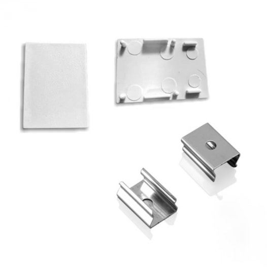 ACESSÓRIO KIT DE GARRA E TAMPA PARA PERFIL DE SOBREPOR BRANCO | NORDECOR 4207 ACESSÓRIO KIT DE GARRA E TAMPA PARA PERFIL DE SOBREPOR BRANCO | NORDECOR 4207