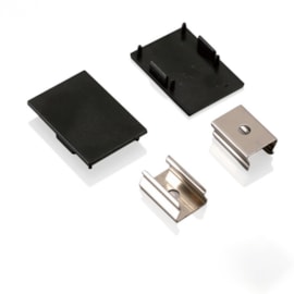 ACESSÓRIO KIT DE GARRA E TAMPA PARA PERFIL DE SOBREPOR PRETO | NORDECOR 4208 ACESSÓRIO KIT DE GARRA E TAMPA PARA PERFIL DE SOBREPOR PRETO | NORDECOR 4208