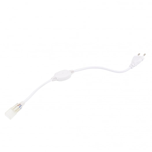 ACESSÓRIO PARA FITA MANGUEIRA DE LED 2835 PLUG POLICARBONATO BRANCO | GAYA 9433