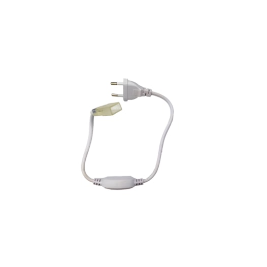 ACESSÓRIO PARA FITA MANGUEIRA DE LED 5050 PLUG POLICARBONATO BRANCO | GAYA 9376