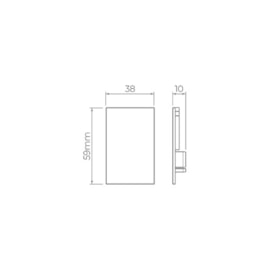 ACESSÓRIO TRACE PONTEIRA PARA TRILHO DE SOBREPOR POLIPROPILENO BRANCO | STELLA STL22480BR