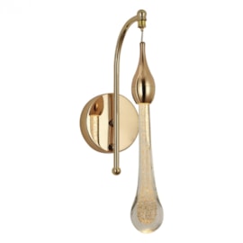 ARANDELA 05x23CM 5W 3000K 250LM BIVOLT METAL+CRISTAL DOURADO | SINDORA DCB02175 ARANDELA 05x23CM 5W 3000K 250LM BIVOLT METAL+CRISTAL DOURADO | SINDORA DCB02175