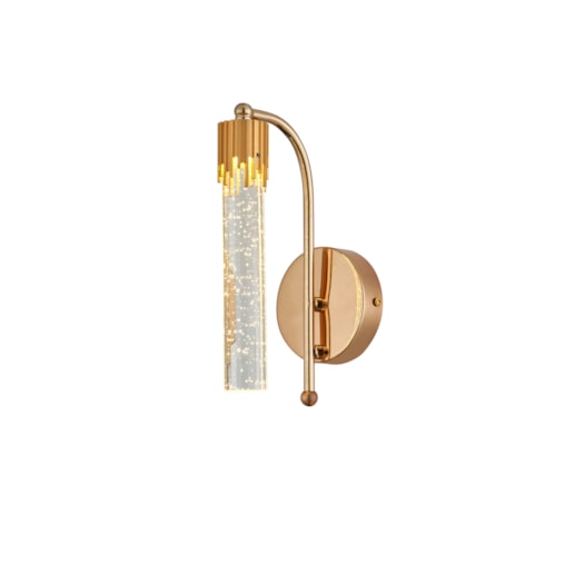 ARANDELA 10×24CM 5W 3000K BIVOLT METAL+CRISTAL DOURADO | SINDORA DCB02109 ARANDELA 10×24CM 5W 3000K BIVOLT METAL+CRISTAL DOURADO | SINDORA DCB02109