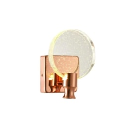 ARANDELA 13x13CM 5W 3000K BIVOLT METAL+CRISTAL ROSE | SINDORA DCB02129 ARANDELA 13x13CM 5W 3000K BIVOLT METAL+CRISTAL ROSE | SINDORA DCB02129