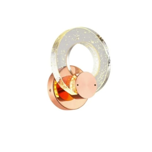 ARANDELA 15x15CM 5W 3000K BIVOLT METAL+CRISTAL ROSE | SINDORA DCB02131 ARANDELA 15x15CM 5W 3000K BIVOLT METAL+CRISTAL ROSE | SINDORA DCB02131