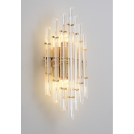 ARANDELA 22×55CM E14×2, METAL+VIDRO DOURADO | SINDORA DCB00252 ARANDELA 22×55CM E14×2, METAL+VIDRO DOURADO | SINDORA DCB00252