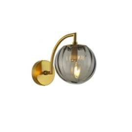 ARANDELA 22x20CM E27x1, METAL+VIDRO FUME | SINDORA DCB02145 ARANDELA 22x20CM E27x1, METAL+VIDRO FUME | SINDORA DCB02145