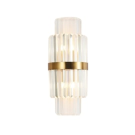 ARANDELA 23×55CM E14x2, INOX+CRISTAL BRONZE | SINDORA DCB00236 ARANDELA 23×55CM E14x2, INOX+CRISTAL BRONZE | SINDORA DCB00236