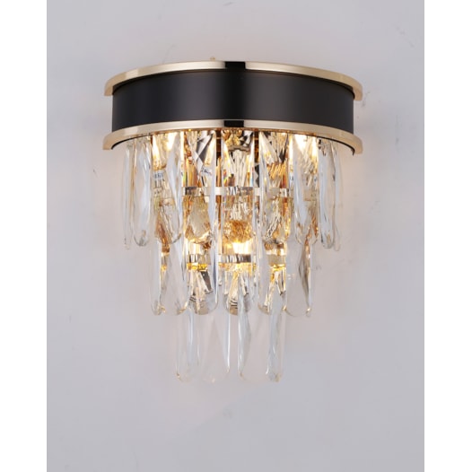 ARANDELA 24×28CM E14x3, METAL+CRISTAL PRETO | SINDORA DCB00255 ARANDELA 24×28CM E14x3, METAL+CRISTAL PRETO | SINDORA DCB00255