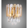 ARANDELA 27×33CM E14×2, METAL+CRISTAL DOURADO |...