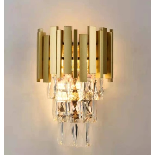 ARANDELA 30×22CM E14×2, METAL+CRISTAL DOURADO | SINDORA DCB00461 ARANDELA 30×22CM E14×2, METAL+CRISTAL DOURADO | SINDORA DCB00461