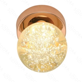 ARANDELA 3000K 5W BIVOLT Ø10X14CM CRISTAL E ALUMÍNIO DOURADO | SINDORA DCB02179 ARANDELA 3000K 5W BIVOLT Ø10X14CM CRISTAL E ALUMÍNIO DOURADO | SINDORA DCB02179