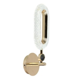 ARANDELA 38×17CM 7W 3000K BIVOLT METAL+ACRILICO DOURADO | SINDORA DCB00764 ARANDELA 38×17CM 7W 3000K BIVOLT METAL+ACRILICO DOURADO | SINDORA DCB00764