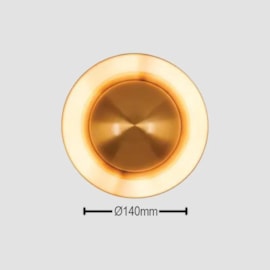 ARANDELA AISHA METAL/VIDRO Ø140MM 1L | TKS 1603 ARANDELA AISHA METAL/VIDRO Ø140MM 1L | TKS 1603