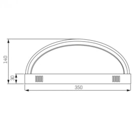 ARANDELA ANELLO LED 7W 3000K 420X220MM DOURADO/TRANSPARENTE | STUDIOLUCE BLACK AR1487 ARANDELA ANELLO LED 7W 3000K 420X220MM DOURADO/TRANSPARENTE | STUDIOLUCE BLACK AR1487