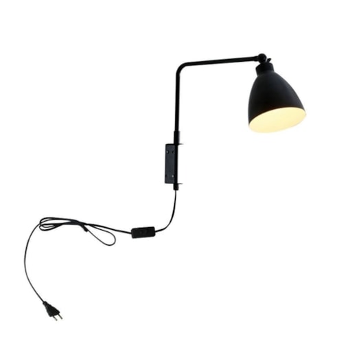 ARANDELA ANIKO ARTICULÁVEL 1XE27 32X35X13CM METAL PRETO | STUDIOLUCE WHITE AR1428PT ARANDELA ANIKO ARTICULÁVEL 1XE27 32X35X13CM METAL PRETO | STUDIOLUCE WHITE AR1428PT