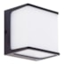 ARANDELA ARGEN QUADRADA 3000K 8W BIVOLT 12X12X9,2CM POLICARBONATO PRETO E BRANCO | BELLA ILUMINAÇÃO ARG1AR01PT012