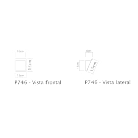 ARANDELA BALIZADOR TECK 12X15CM INCLINADA 8,5CM PINTURA AÇO/ALUMÍNIO | GOLDEN-ART P746PI ARANDELA BALIZADOR TECK 12X15CM INCLINADA 8,5CM PINTURA AÇO/ALUMÍNIO | GOLDEN-ART P746PI