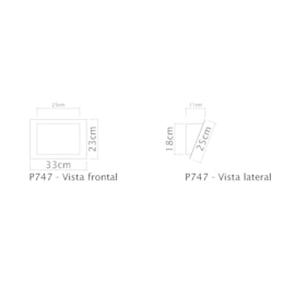 ARANDELA BALIZADOR TECK 33X25CM INCLINADA 11CM PINTUIRA AÇO/ALUMÍNIO | GOLDEN-ART P747PI ARANDELA BALIZADOR TECK 33X25CM INCLINADA 11CM PINTUIRA AÇO/ALUMÍNIO | GOLDEN-ART P747PI