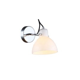 ARANDELA BAR 22X14X17CM METAL E VIDRO CROMADO E BRANCO | BELLA ILUMINAÇÃO OP058C ARANDELA BAR 22X14X17CM METAL E VIDRO CROMADO E BRANCO | BELLA ILUMINAÇÃO OP058C