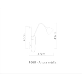 ARANDELA BARRA LINEAR TUBOLED T8 DE 120CM AÇO/ALUMÍNIO | GOLDEN-ART P668PI ARANDELA BARRA LINEAR TUBOLED T8 DE 120CM AÇO/ALUMÍNIO | GOLDEN-ART P668PI