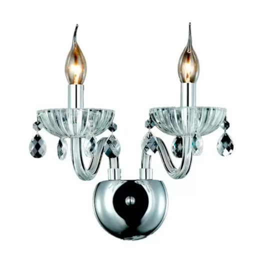 ARANDELA BELLA ANJOU LED BIVOLT 22X38X26CM METAL CROMADO E CRISTAL TRANSPARENTE | Bella Iluminação JF012C ARANDELA BELLA ANJOU LED BIVOLT 22X38X26CM METAL CROMADO E CRISTAL TRANSPARENTE | Bella Iluminação JF012C