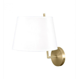 ARANDELA BELLA CANDELA LED 40W BIVOLT 32X26CM METAL E TECIDO DOURADO | BELLA ILUMINAÇÃO SQ017G