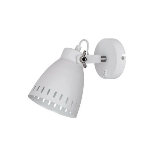 ARANDELA BERGEN 22,5X12X17CM METAL BRANCO COM INTERRUPTOR | STUDIOLUCE WHITE QAR1153-BR