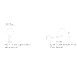 ARANDELA BRAÇO 1/2' COM 32CM 2 ARTICULAÇÕES LATÃO | GOLDEN-ART P335LT ARANDELA BRAÇO 1/2' COM 32CM 2 ARTICULAÇÕES LATÃO | GOLDEN-ART P335LT