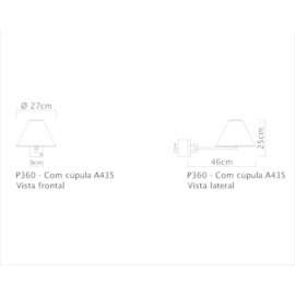ARANDELA BRAÇO 1/2' COM 35CM 1 ARTICULAÇÃO PINTURA AÇO/ALUMÍNIO | GOLDEN-ART P360PI ARANDELA BRAÇO 1/2' COM 35CM 1 ARTICULAÇÃO PINTURA AÇO/ALUMÍNIO | GOLDEN-ART P360PI