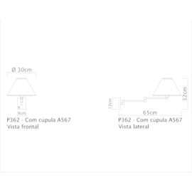 ARANDELA BRAÇO 1/2' COM 50CM 2 ARTICULAÇÕES LATÃO | GOLDEN-ART P362LT ARANDELA BRAÇO 1/2' COM 50CM 2 ARTICULAÇÕES LATÃO | GOLDEN-ART P362LT