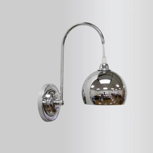 ARANDELA BRAÇO CURVO + BOLINHA Ø14CM PINTURA AÇO/ALUMÍNIO | GOLDEN-ART P202PI ARANDELA BRAÇO CURVO + BOLINHA Ø14CM PINTURA AÇO/ALUMÍNIO | GOLDEN-ART P202PI