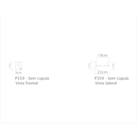 ARANDELA BRAÇO RETO 1/2'  COM 20CM LATÃO | GOLDEN-ART P359LT ARANDELA BRAÇO RETO 1/2'  COM 20CM LATÃO | GOLDEN-ART P359LT