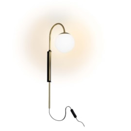 ARANDELA BUZIOS ARTICULADA COM PLUG EXTERNO 55X12X20CM ALUMÍNIO E VIDRO | SPOTLINE 794/1 ARANDELA BUZIOS ARTICULADA COM PLUG EXTERNO 55X12X20CM ALUMÍNIO E VIDRO | SPOTLINE 794/1