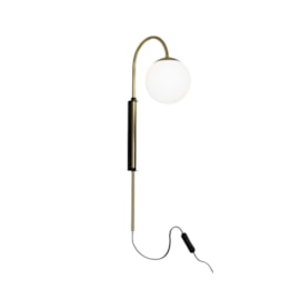 ARANDELA BUZIOS ARTICULADA COM PLUG EXTERNO 55X12X20CM ALUMÍNIO E VIDRO | SPOTLINE 794/1 ARANDELA BUZIOS ARTICULADA COM PLUG EXTERNO 55X12X20CM ALUMÍNIO E VIDRO | SPOTLINE 794/1