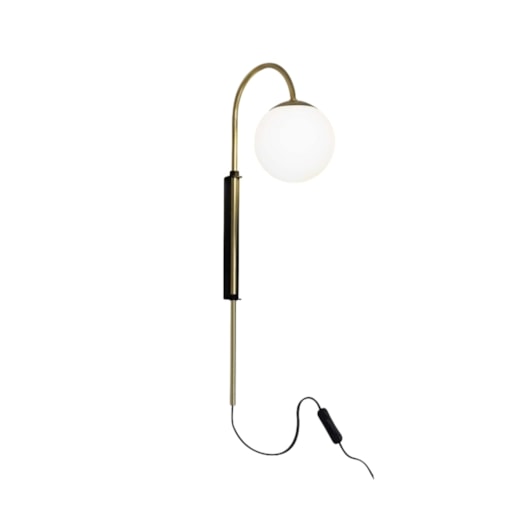 ARANDELA BUZIOS ARTICULADA COM PLUG EXTERNO 55X12X20CM ALUMÍNIO E VIDRO | SPOTLINE 794/1 ARANDELA BUZIOS ARTICULADA COM PLUG EXTERNO 55X12X20CM ALUMÍNIO E VIDRO | SPOTLINE 794/1