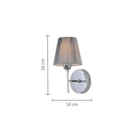 ARANDELA CLAUDIA METAL E FIOS DE SEDA PRATA 1XE14 | HEVVY 0736 L-0001/W1 SIL ARANDELA CLAUDIA METAL E FIOS DE SEDA PRATA 1XE14 | HEVVY 0736 L-0001/W1 SIL