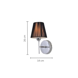 ARANDELA CLAUDIA METAL E FIOS DE SEDA PRETO 1XE14 | HEVVY 0735 L-0001/W1 BK ARANDELA CLAUDIA METAL E FIOS DE SEDA PRETO 1XE14 | HEVVY 0735 L-0001/W1 BK